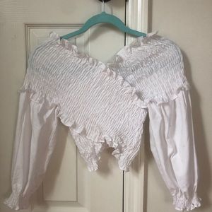 Zara white cropped top